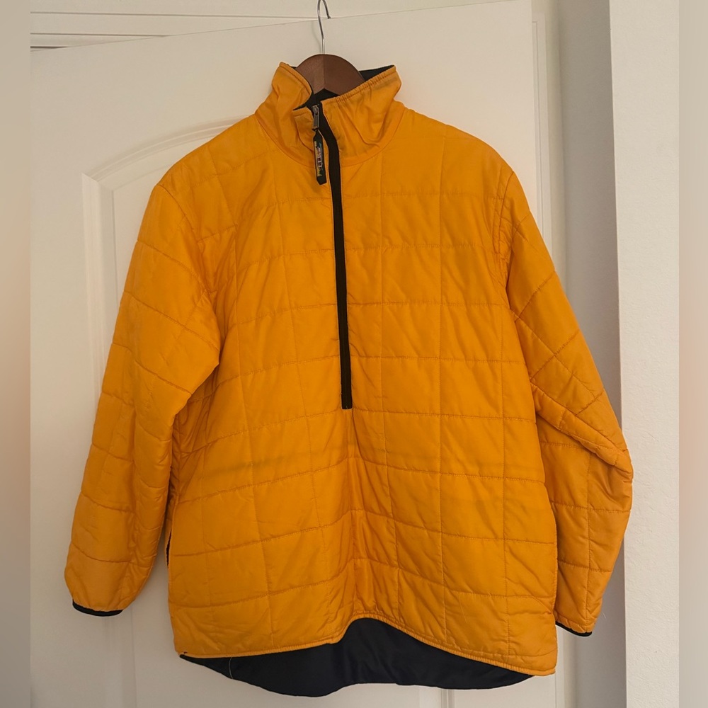 L.L. Bean Vintage Yellow Quilted Insulated Pullover